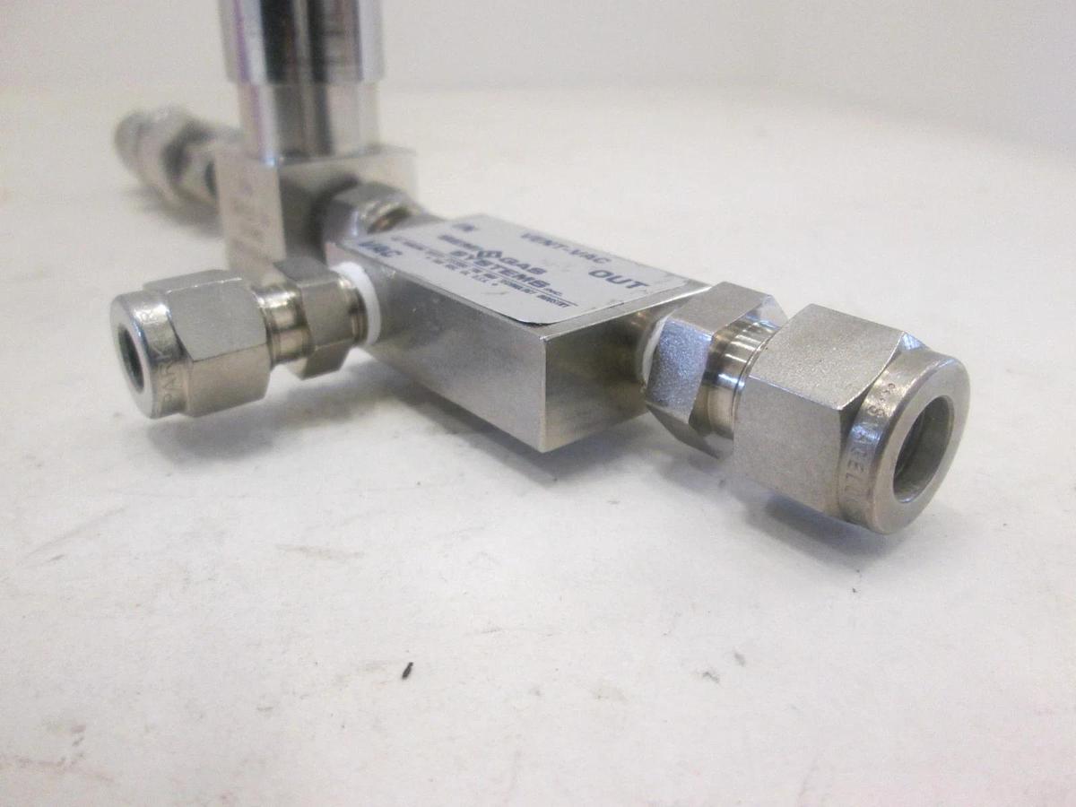 Used VGS, 316L Series 14, 521980, Manual Valve w/ Semi Gas Systems Vent-Vac, Used