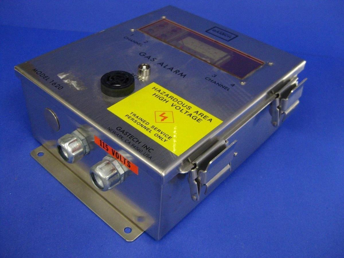 Used GASTECH 1620-RF Gas Alarm 115V, 50/60 Hz, 0.2 A, Used