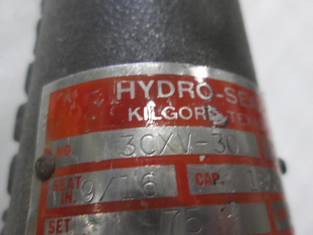 Used Hydro-Seal, 3CXV-30, Safety Relief Valve w/ Swagelok Valve, Used
