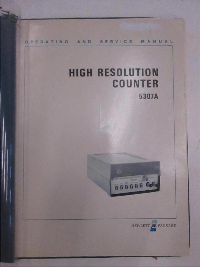 Used HP High Resolution Counter 5307A Operating and Service Manual, Used