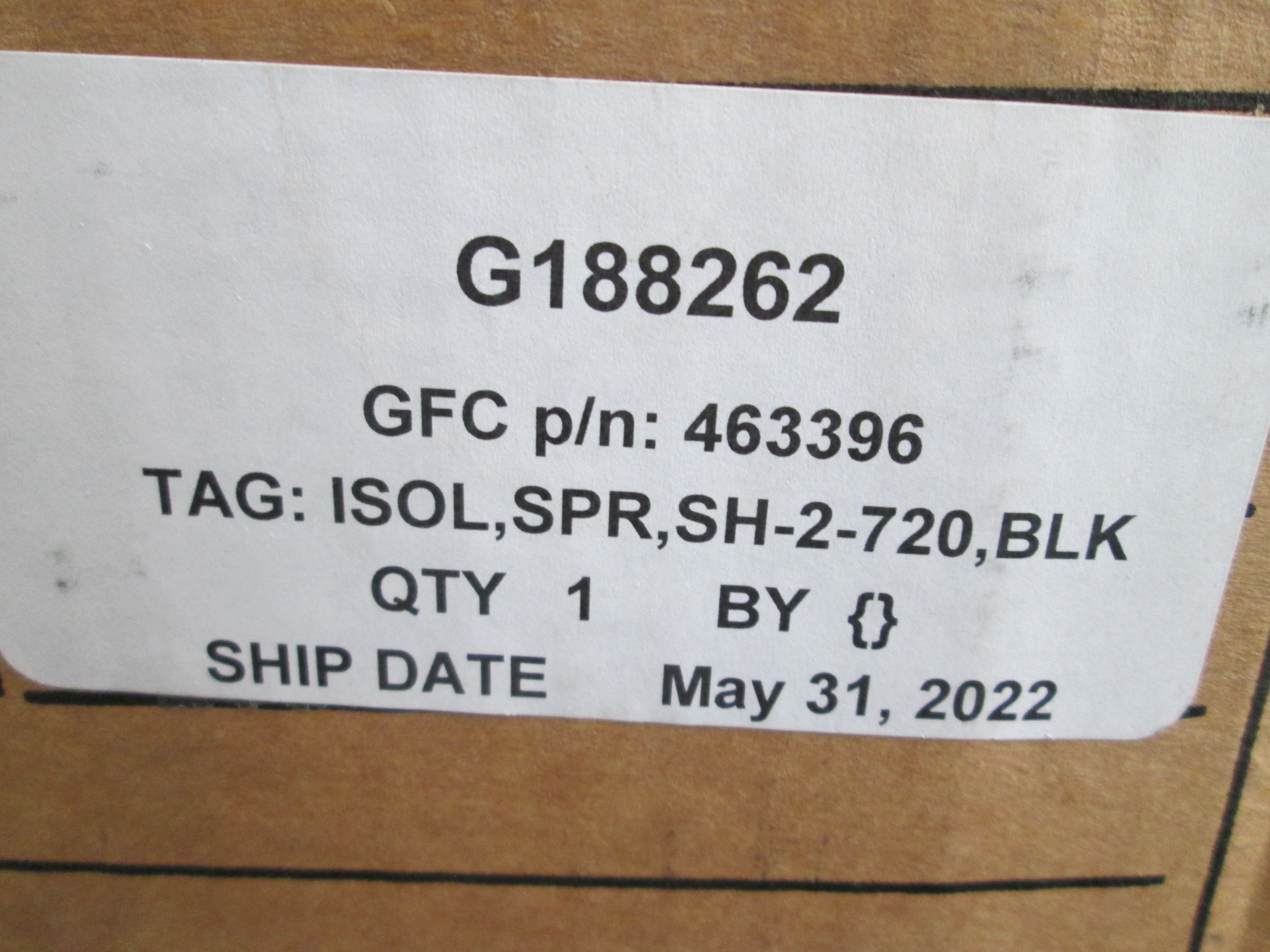 Kinetics, Sh-2-720, Spring Isolation Hanger 720lb Black P/N 463396