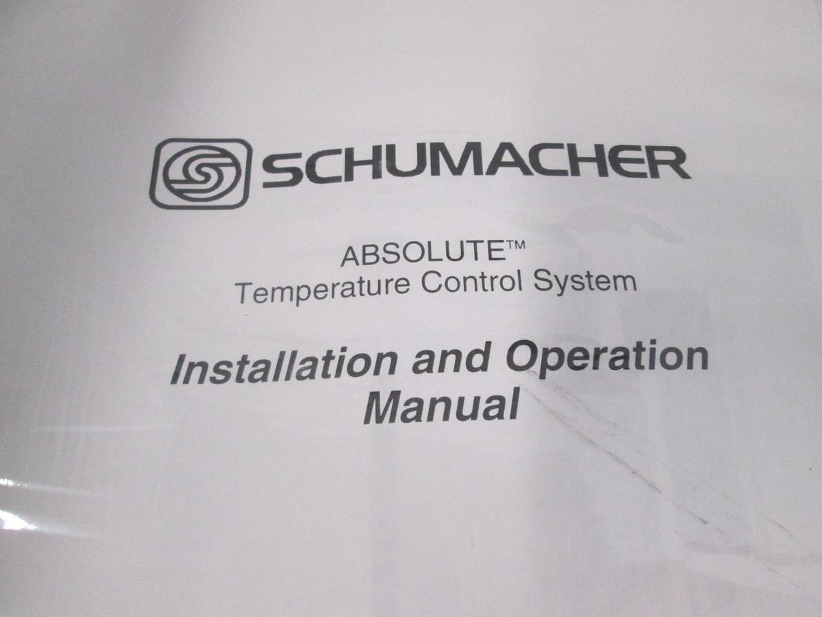 Used Schumacher, ABSOLUTE, Temperature Control System, Install and Op Manual, New