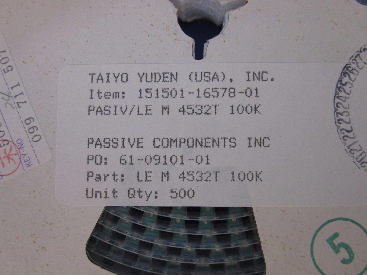 Used TAIYO YUDEN Ferri-Inductors Fixed Inductor LEM4532T100K, Box of 2000