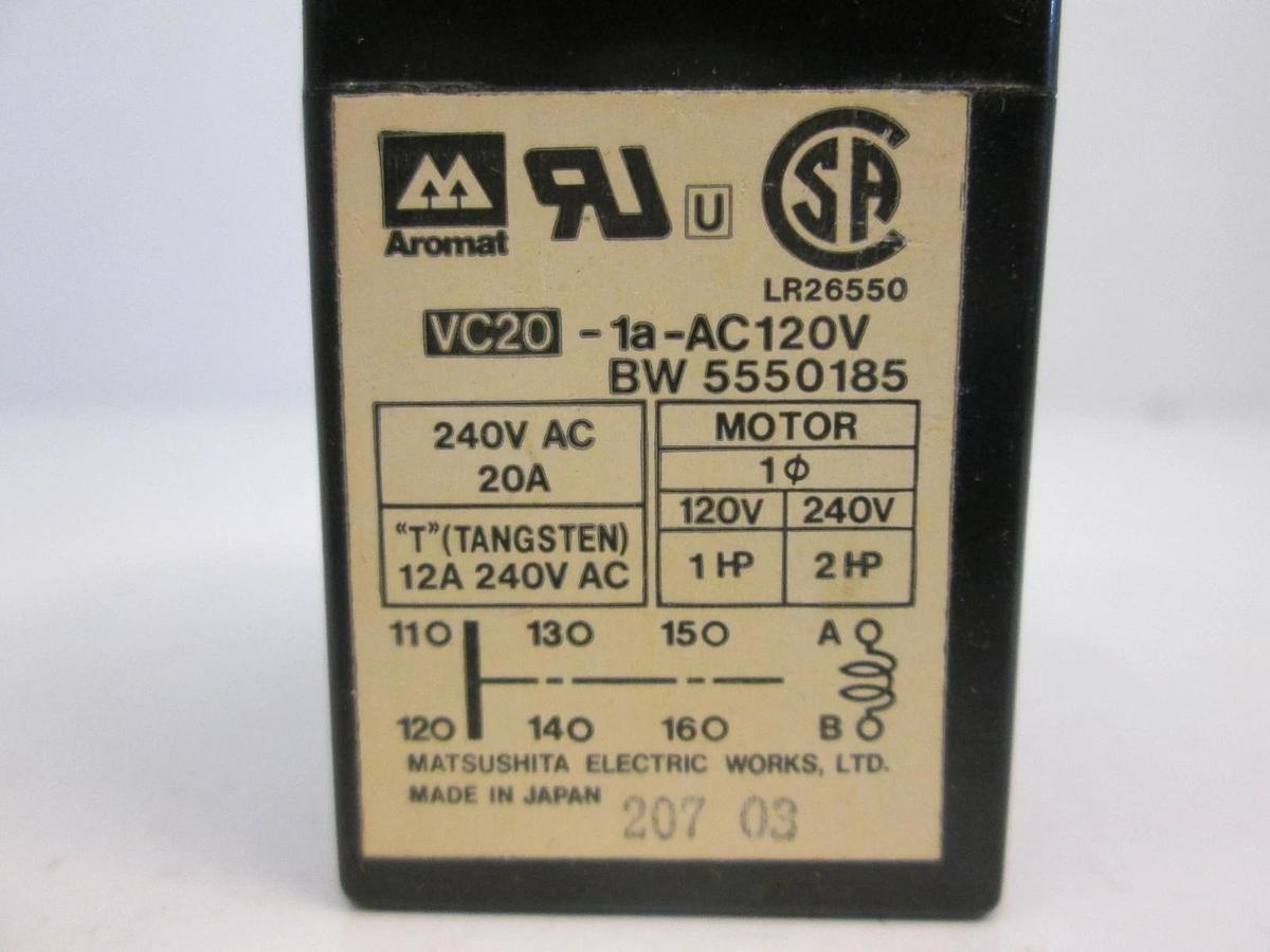 Used Matsushita VC20-1a-AC120V-BW 5550185, 240V AC