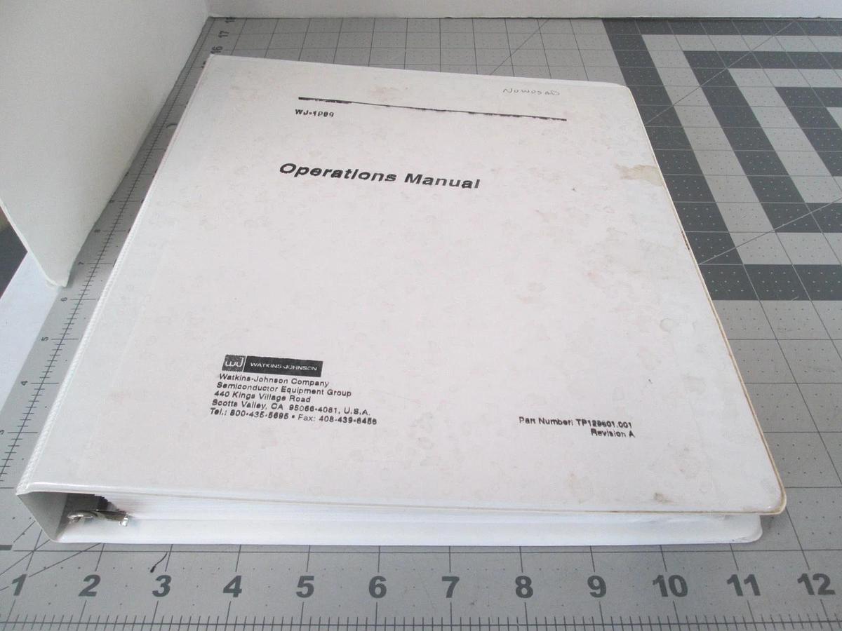 Used Watkins Johnson, Operations Manual, WJ-1000, Used
