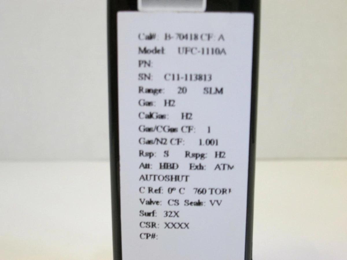 Used Unit UFC-1110A Mass Flow Controller MFC, H2, 20 SLM, 1/4" Male