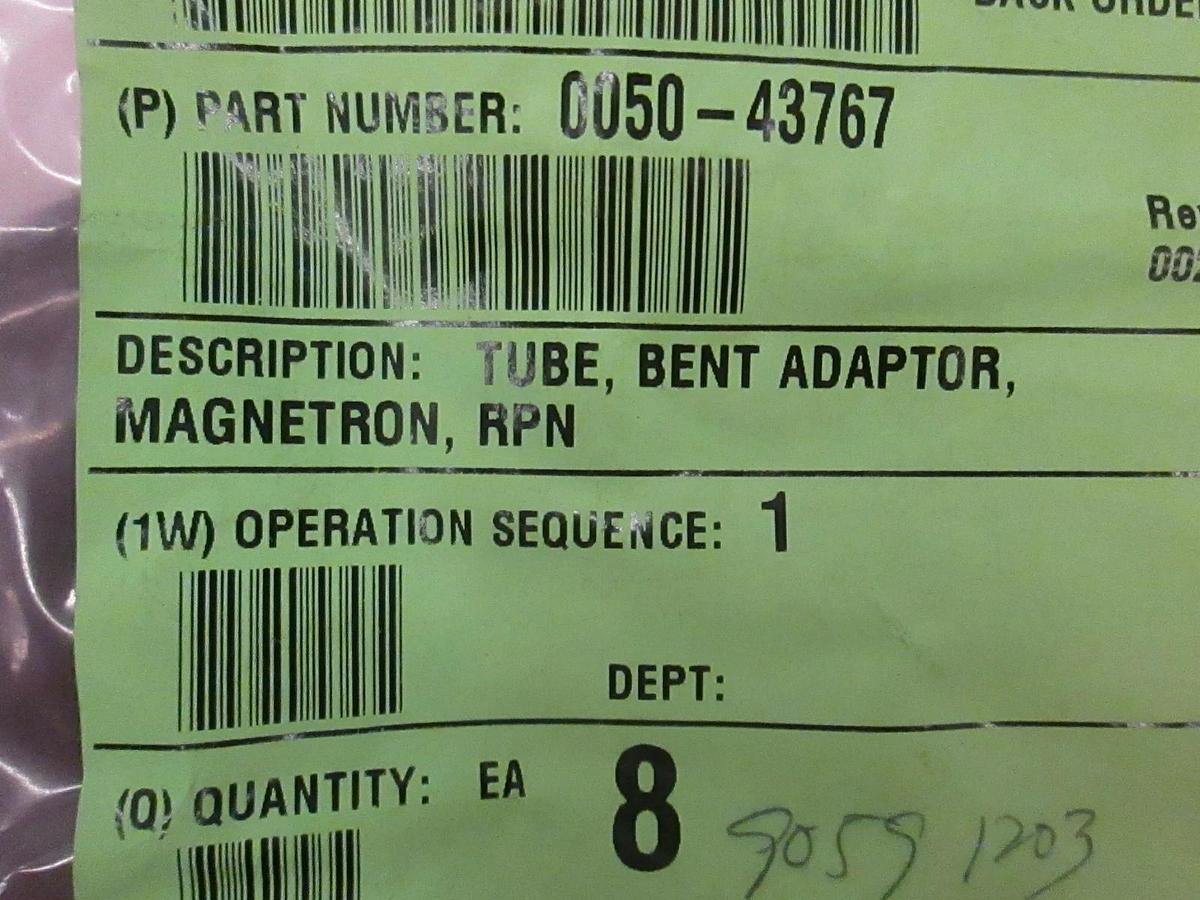 Used AMAT, Tube, Bent Adaptor, Magnetron, RPN, 0050-43767, Used