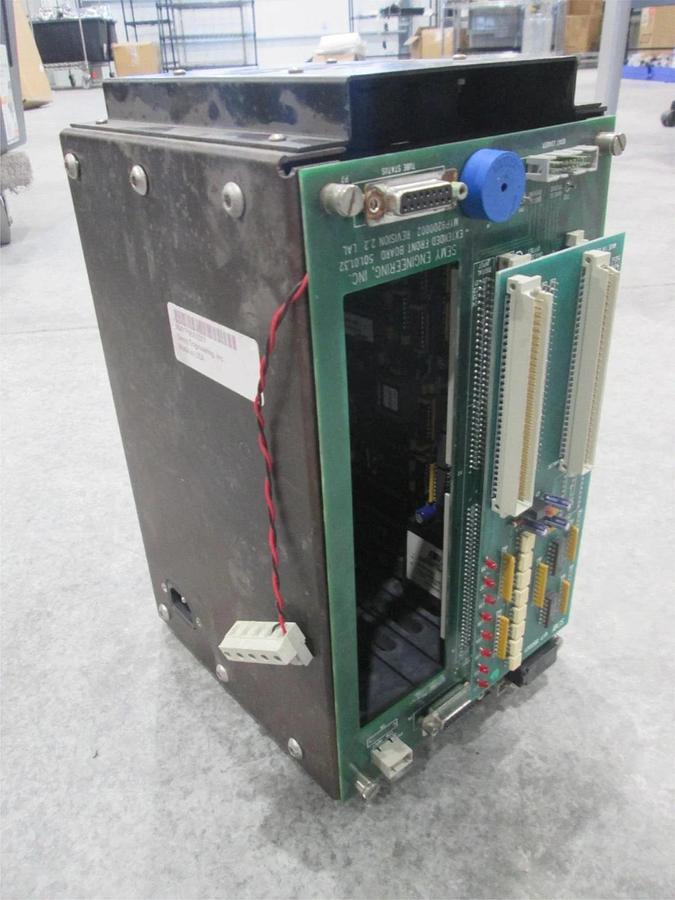 Used Semy Engineering, NMYP9501027, Card Cage w/ MYP9200002 Front Board, Used