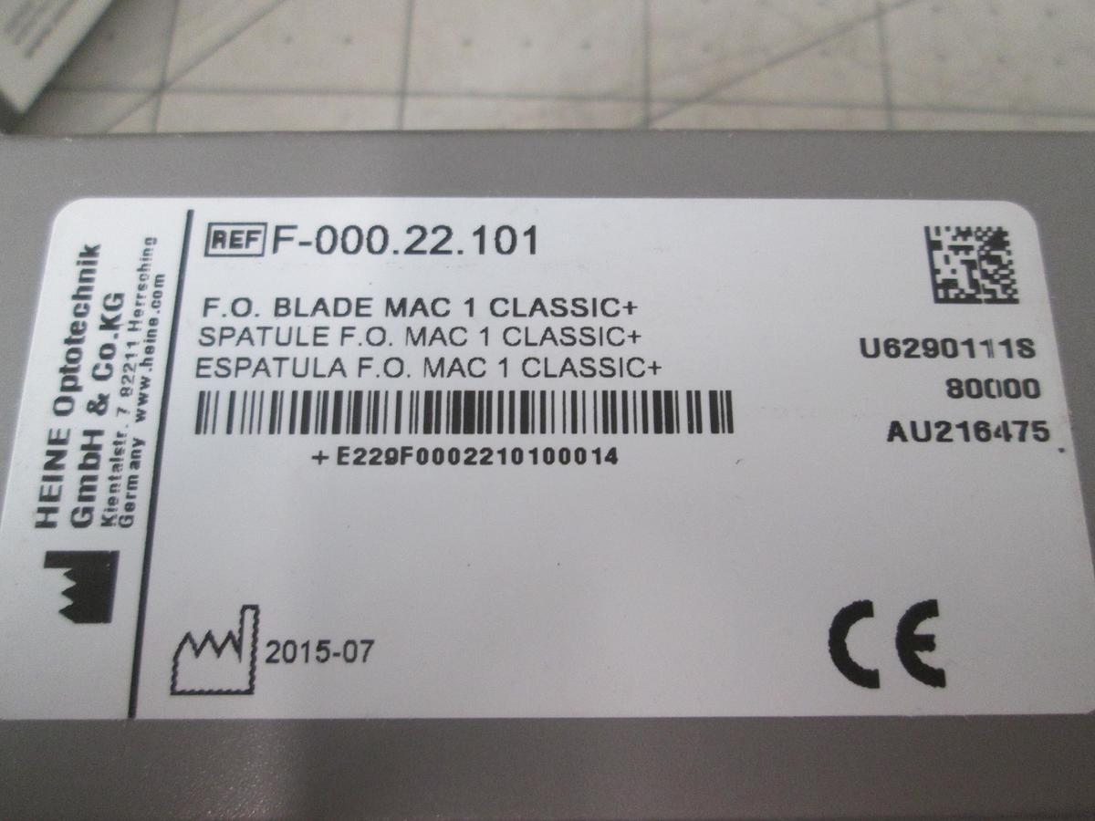 Heine, F.O. Blade Mac 1 Classic+, F-000.22.101, New, Lot of 2