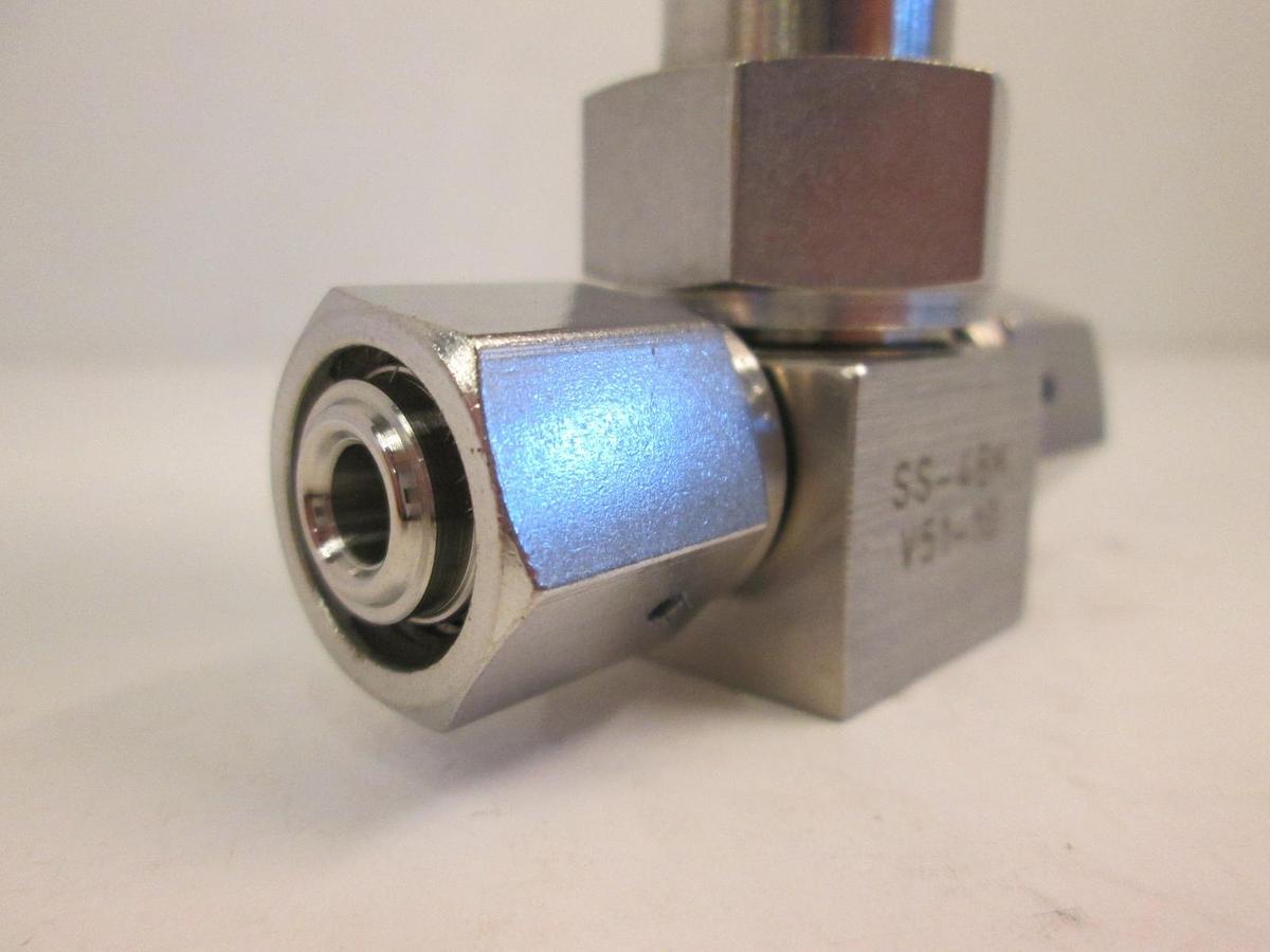Used Nupro Pneumatic Valve SS-4BK-V51-1O, w/Actuator 1/4" FVCR, Used