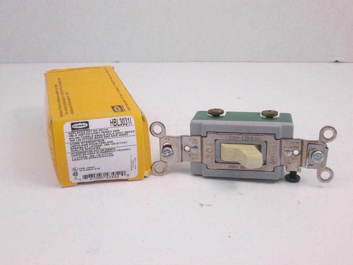 Hubbell HBL3031I Switch, 30A