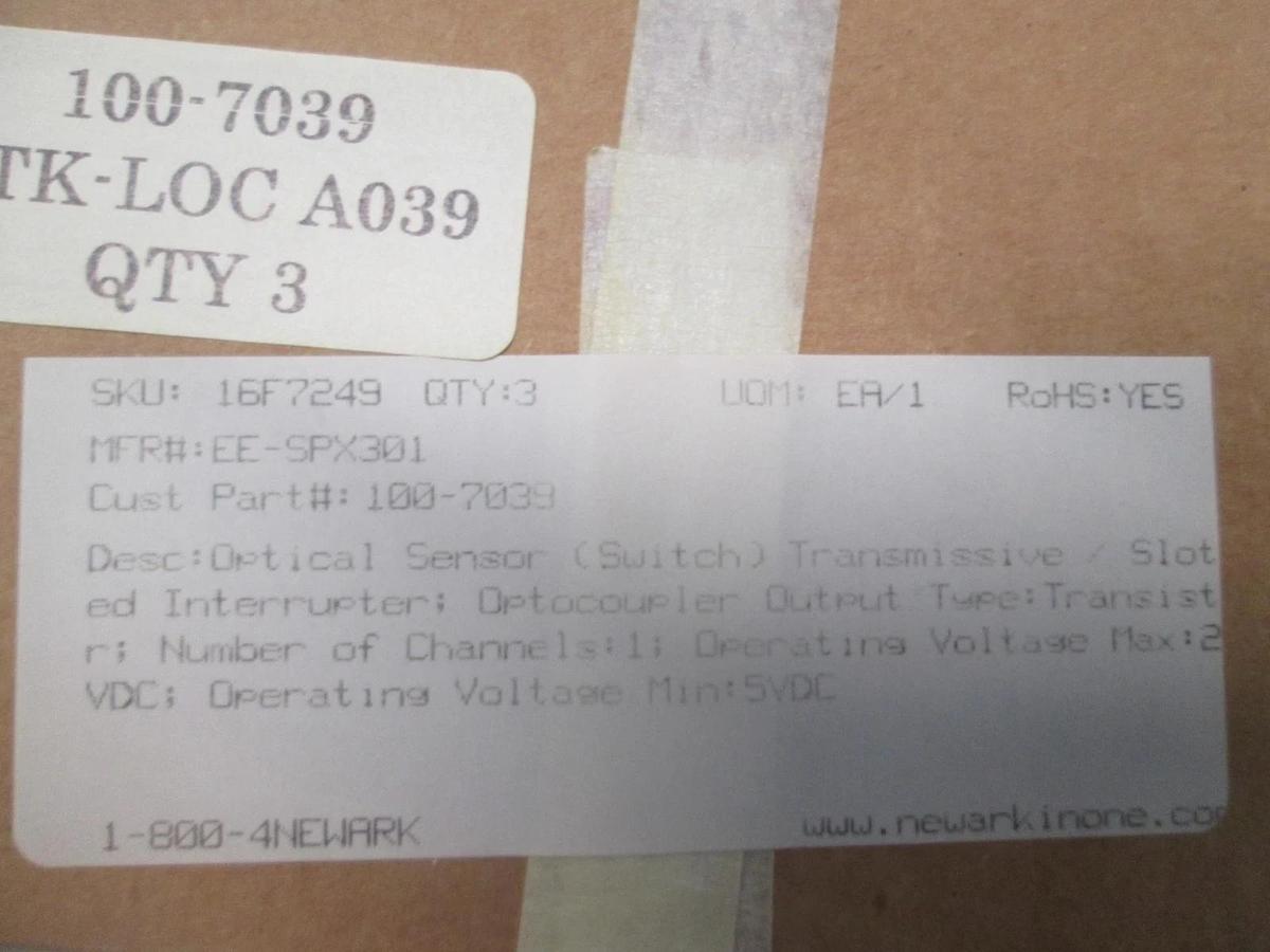 Omron, EE-SPX301, Optical Sensor Switch, 100-7039, New, Lot of 3