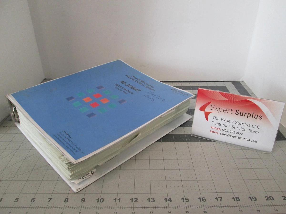 Used Hitachi, M-308AT, Plasma Etching System, User's Manual Volume One, Used