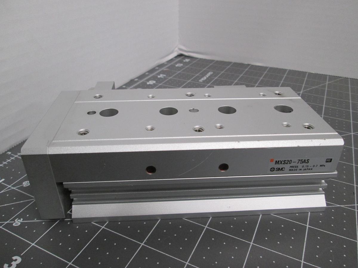 Used SMC MXS20-75AS Precision Air Slide Table