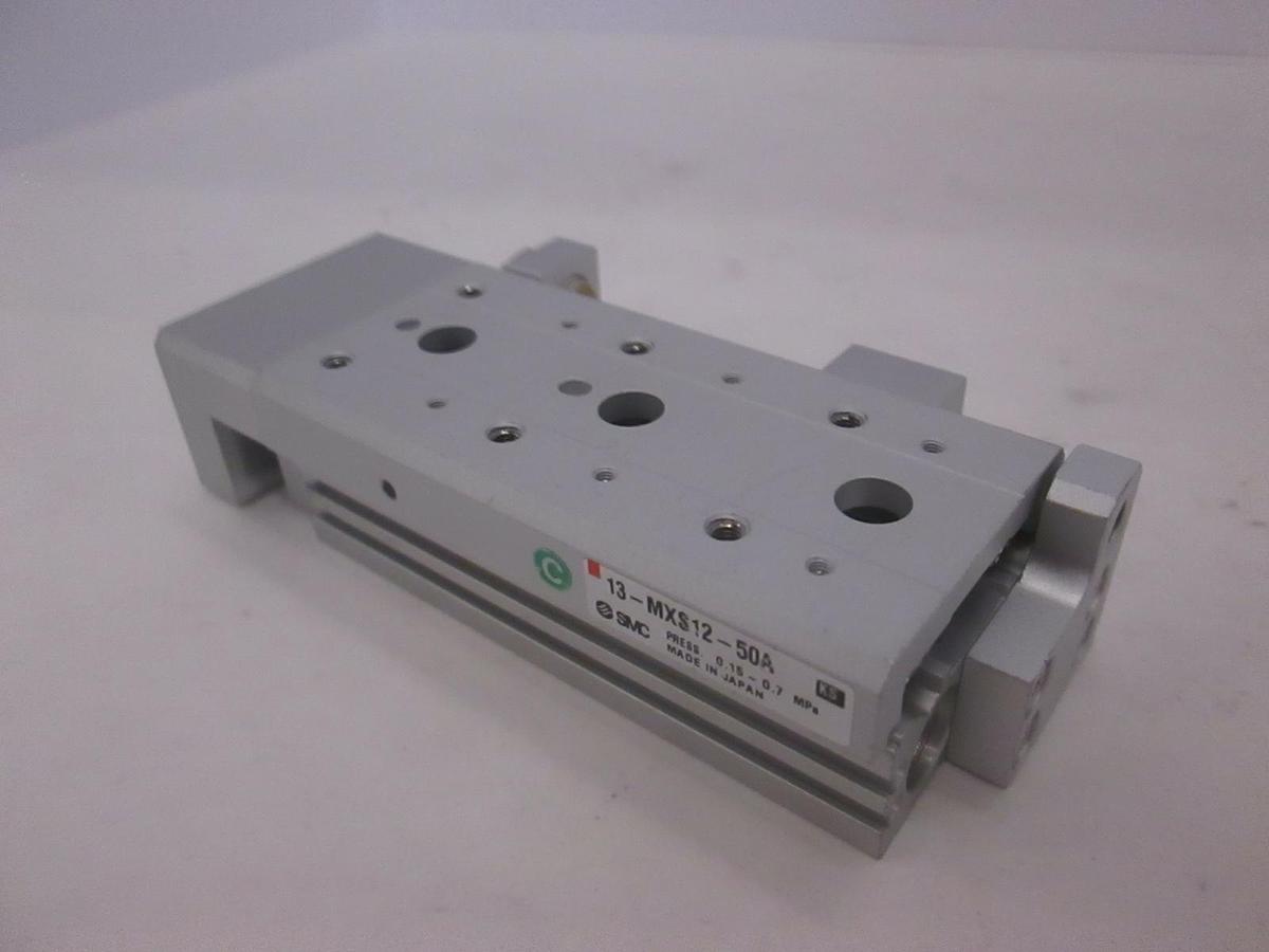 Used SMC, 13-MXS12-50A, Pneumatic Guide Slide Cylinder, Used