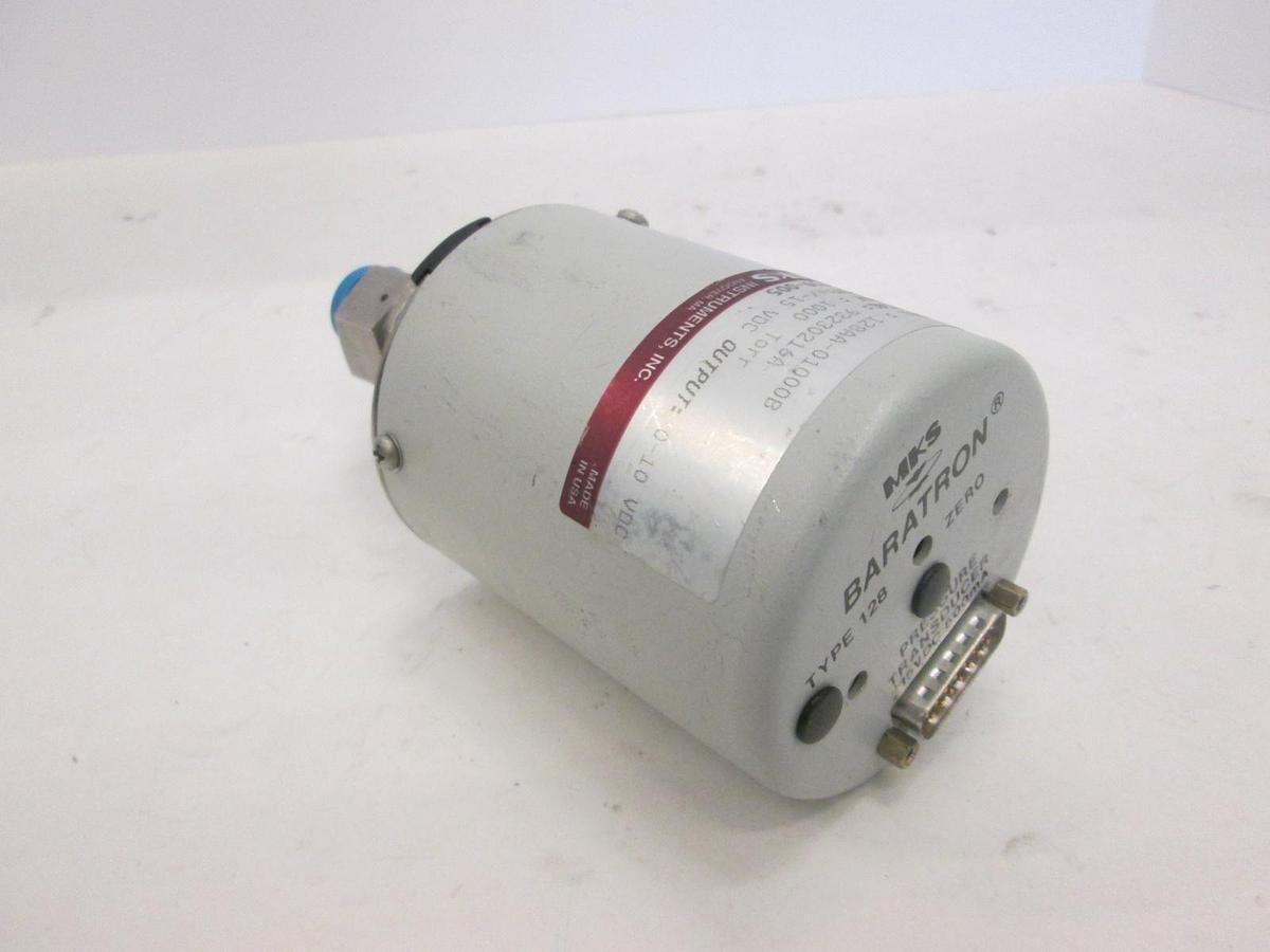 Used MKS, 1000 Torr Baratron Pressure Transducer, 128AA-01000B, Used