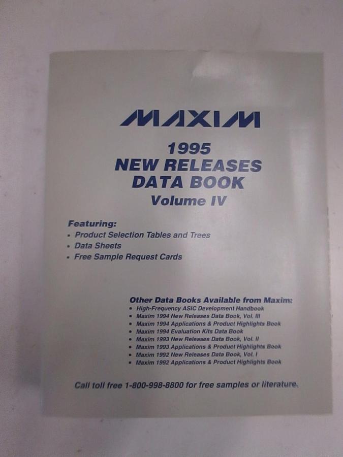 Used Maxim 1995 New Releases Data Book volume 4, Used