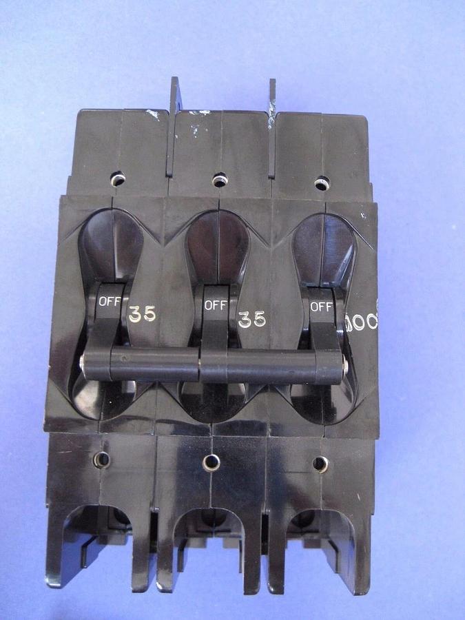 Used Airpax 219-3-8625-18, 3 Pole Circuit Breaker 35/35/100