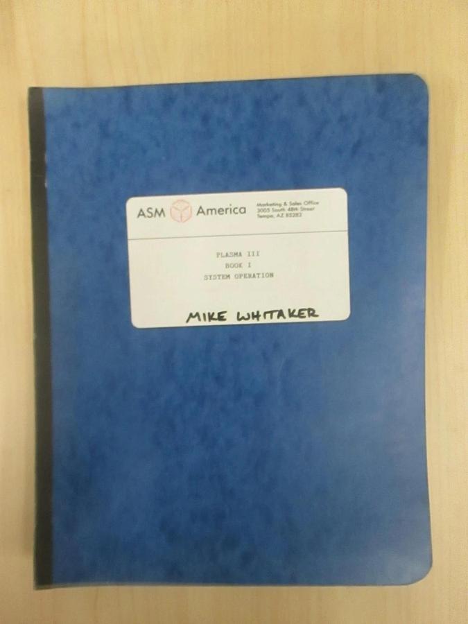 Used ASM Plasma 3 Book 1 System Operation, Used