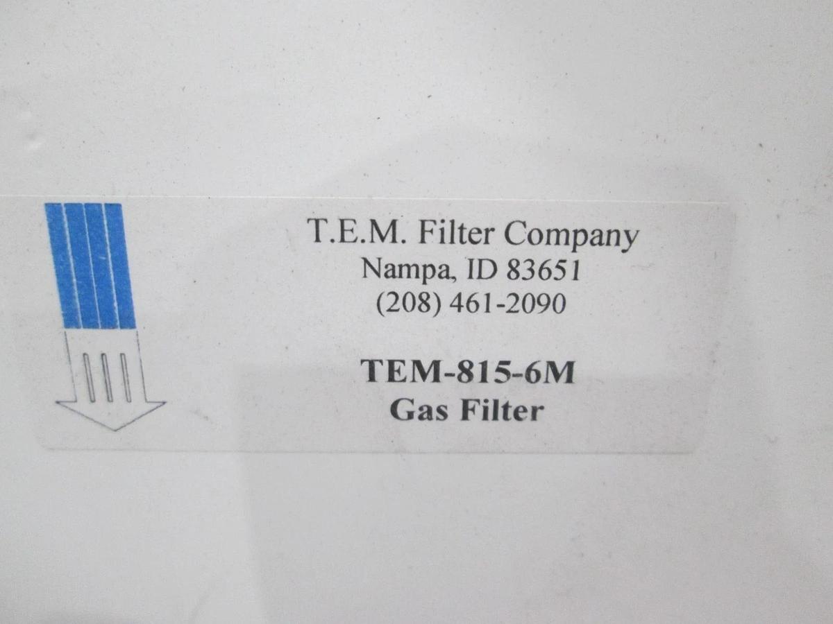 T.E.M., TEM-815-6M, Gas Filter, New Teflon, 300 slpm, 1/2 mvcr face fitting