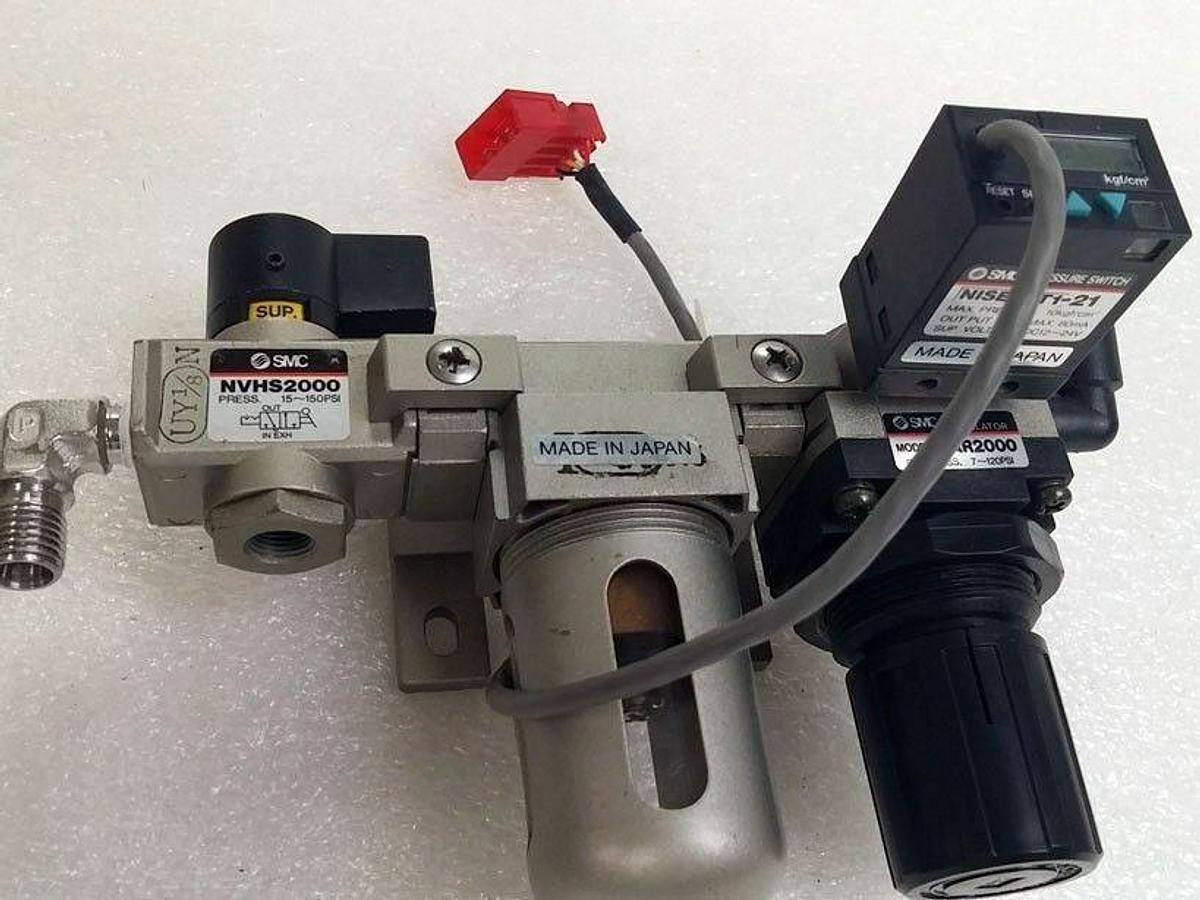 Used LAM Research 853-042500-001 SMC Valve Switch Filter Assembly, Used