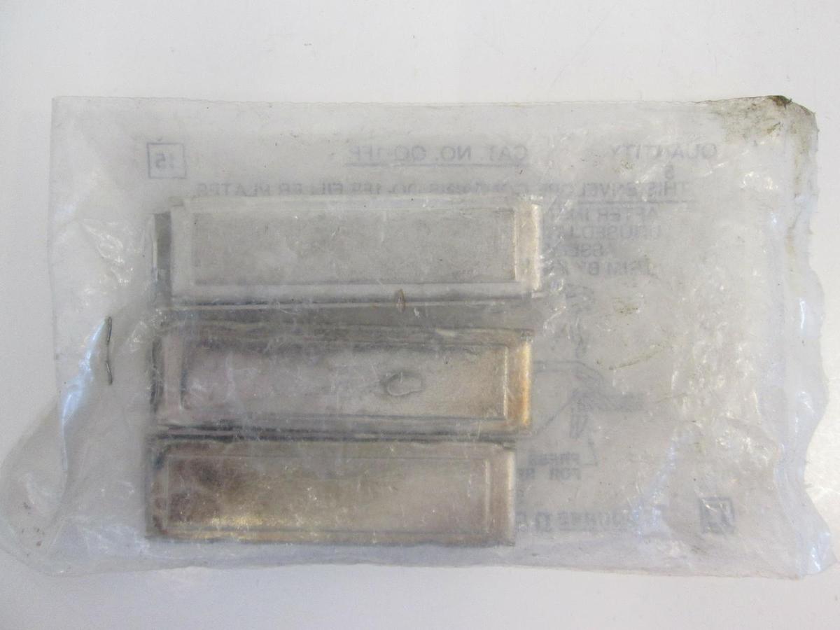 Square D Cat No. QO-1FP Metal Filler Plate, NIP, Lot of 3