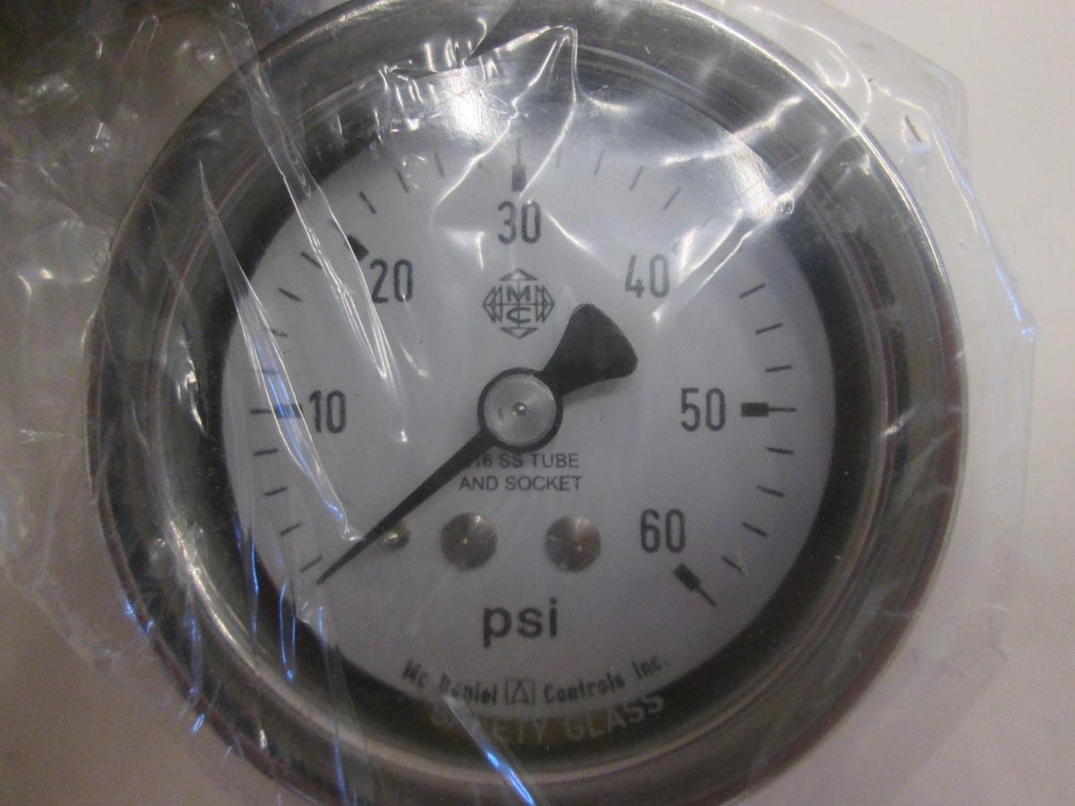 McDaniels, 233-177151, GAUGE, 0-60 PSI, 1/4 NPTM, SST, New