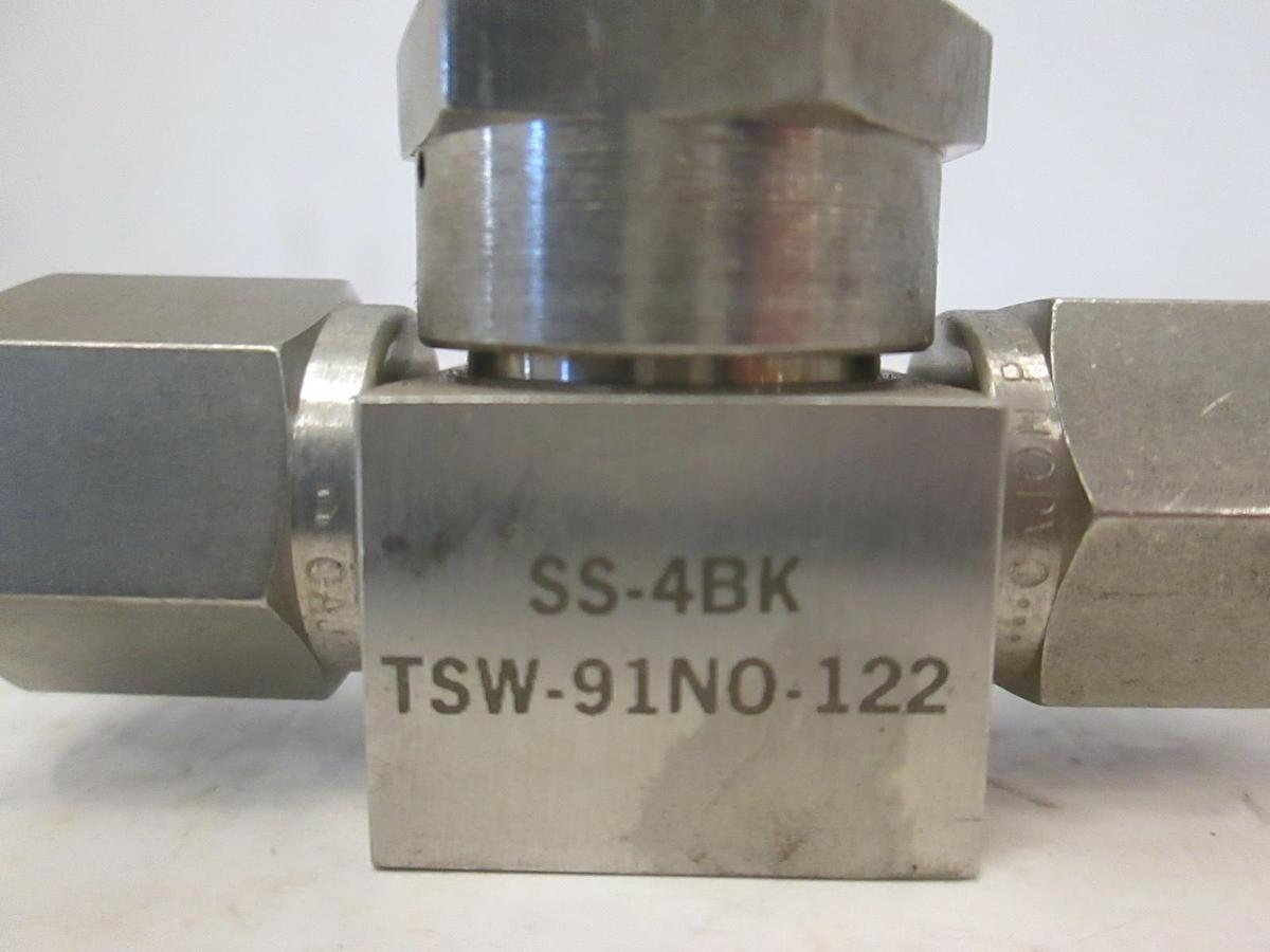 Used Swagelok Nupro SS-4BK-TSW-91NO 122 Bellows Sealed Valve w/ NO Actuator, Used