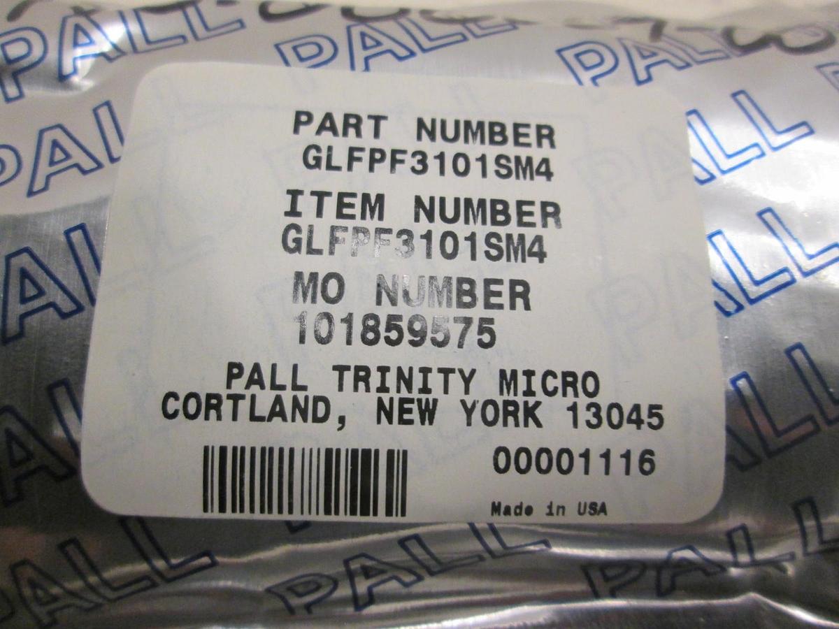 Pall Mini-Gaskleen Filter GLFPF3101SM4, 1/4" Male Compression, New