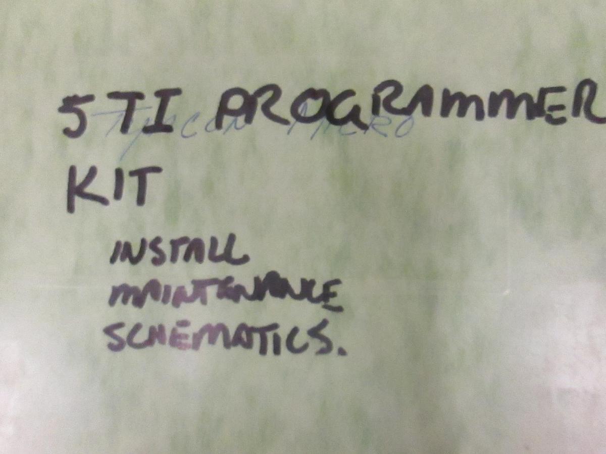 Used 5TI Programmer Kit, Install Maintenance Schematics, Used
