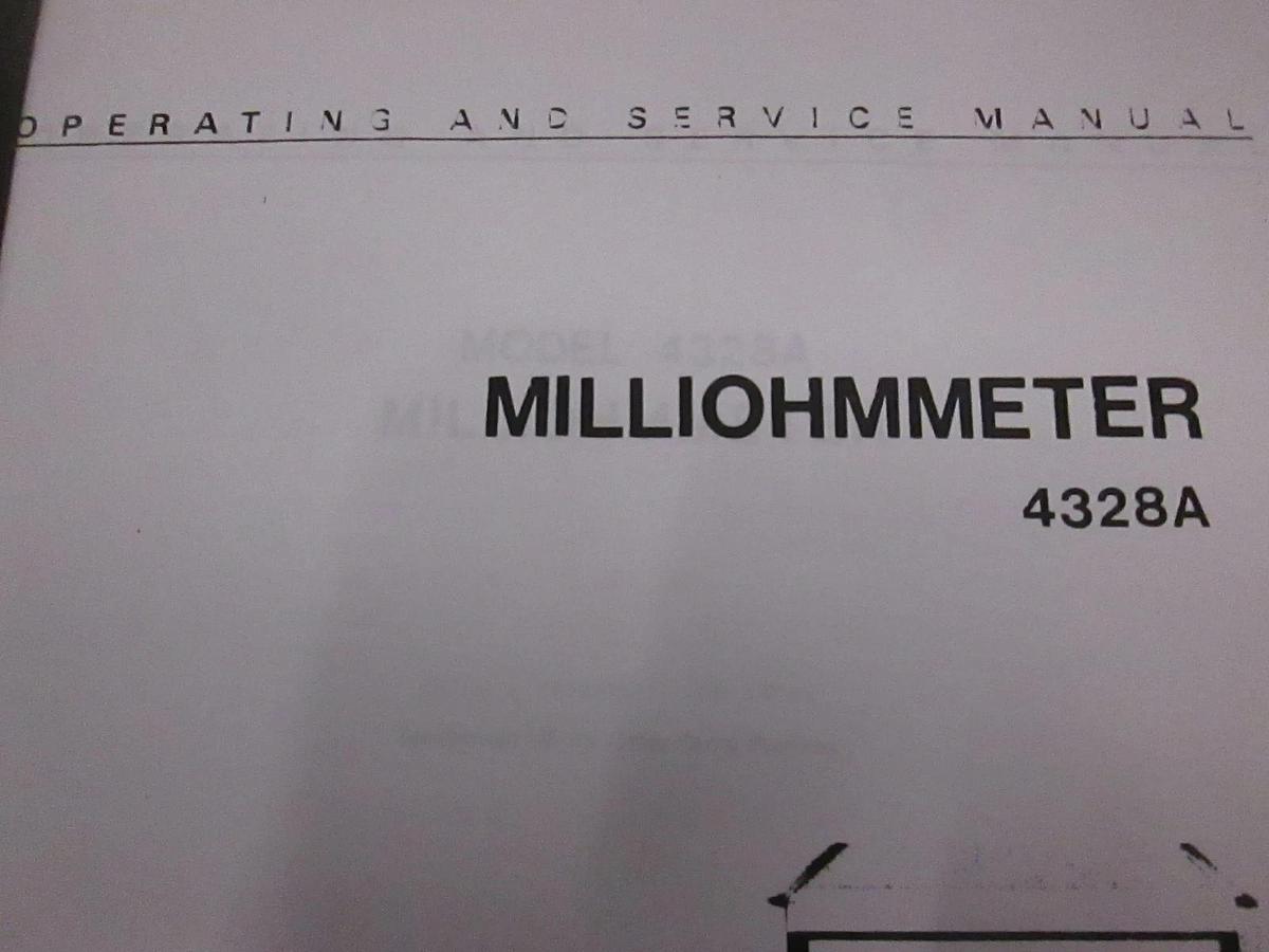 Used HP 4328A Milliohmmeter, Operating and Service Manual, Used