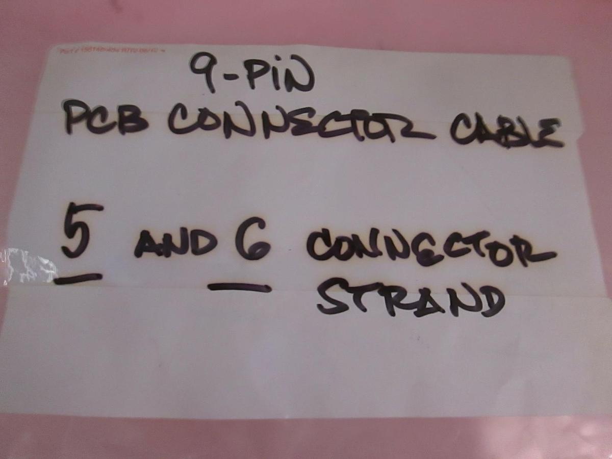 Used AMP 9 Pin PCB Connector Cable, 5 and 6 Strands, Lot of 2