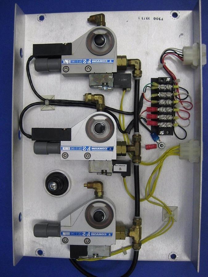 Used Vacuum Control Panel Assy w/ CONVUM CVF-2-10HS Vacuum Generator/Switch, Used