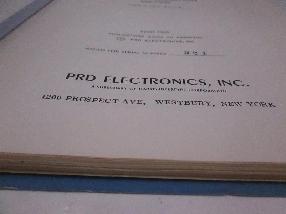 Used PRD Type 277-D SWR-Attenuation Meter Operating and Maintenance Manual, Used