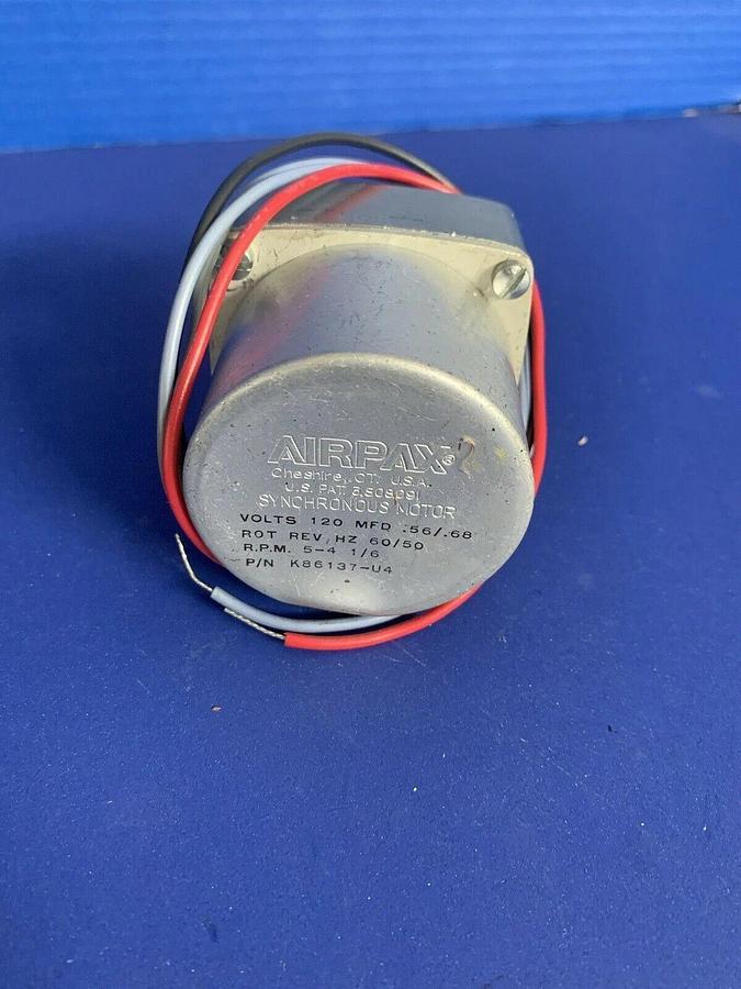 Airpax K86137-U4 Stepper Motor, 120V, 5-4 1/6 RPM, New