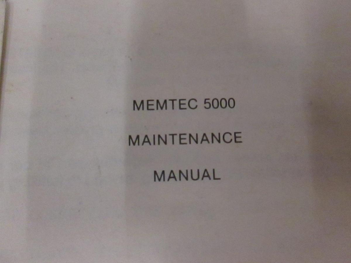 Used Memtec 5000 Maintenance Manual, Used