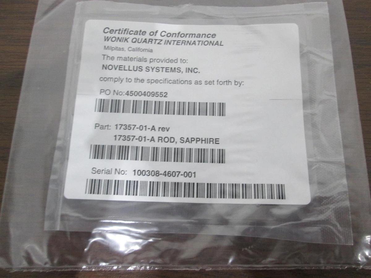 Novellus Systems, 17357-01-A, Rod, Sapphire, New