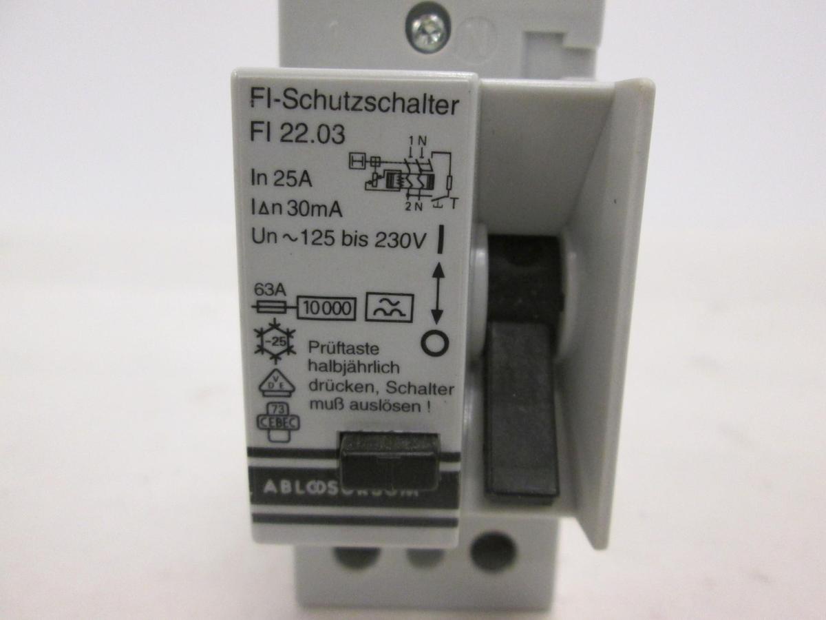 Used ABL Sursum, FI 22.03, Earth Leakage Circuit Breaker, Used
