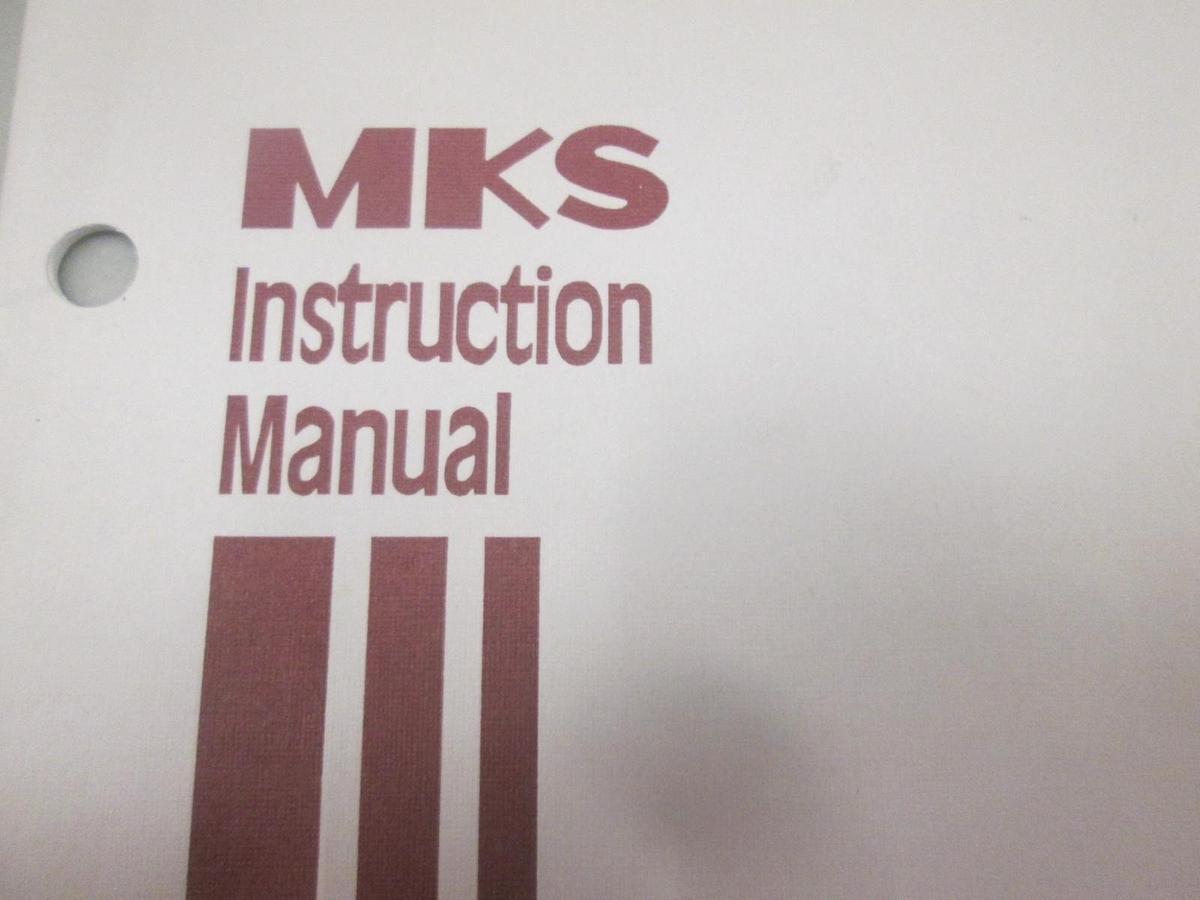 Used MKS, Type 122A Absolute Pressure Gauge Instruction Manual, 110448-P1, Used