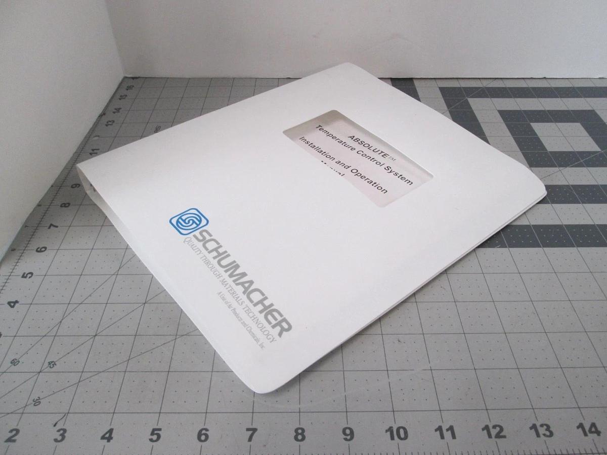 Used Schumacher, ABSOLUTE, Temperature Control System, Install and Operation Manual