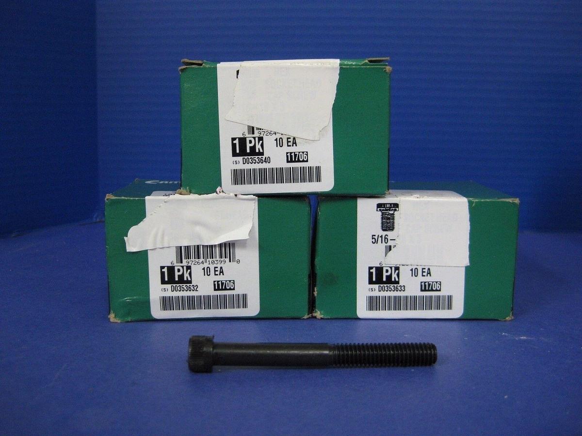 Used Camcar 5/16-18 x 3  Socket Head Cap Screw, Lot of 28 Pieces