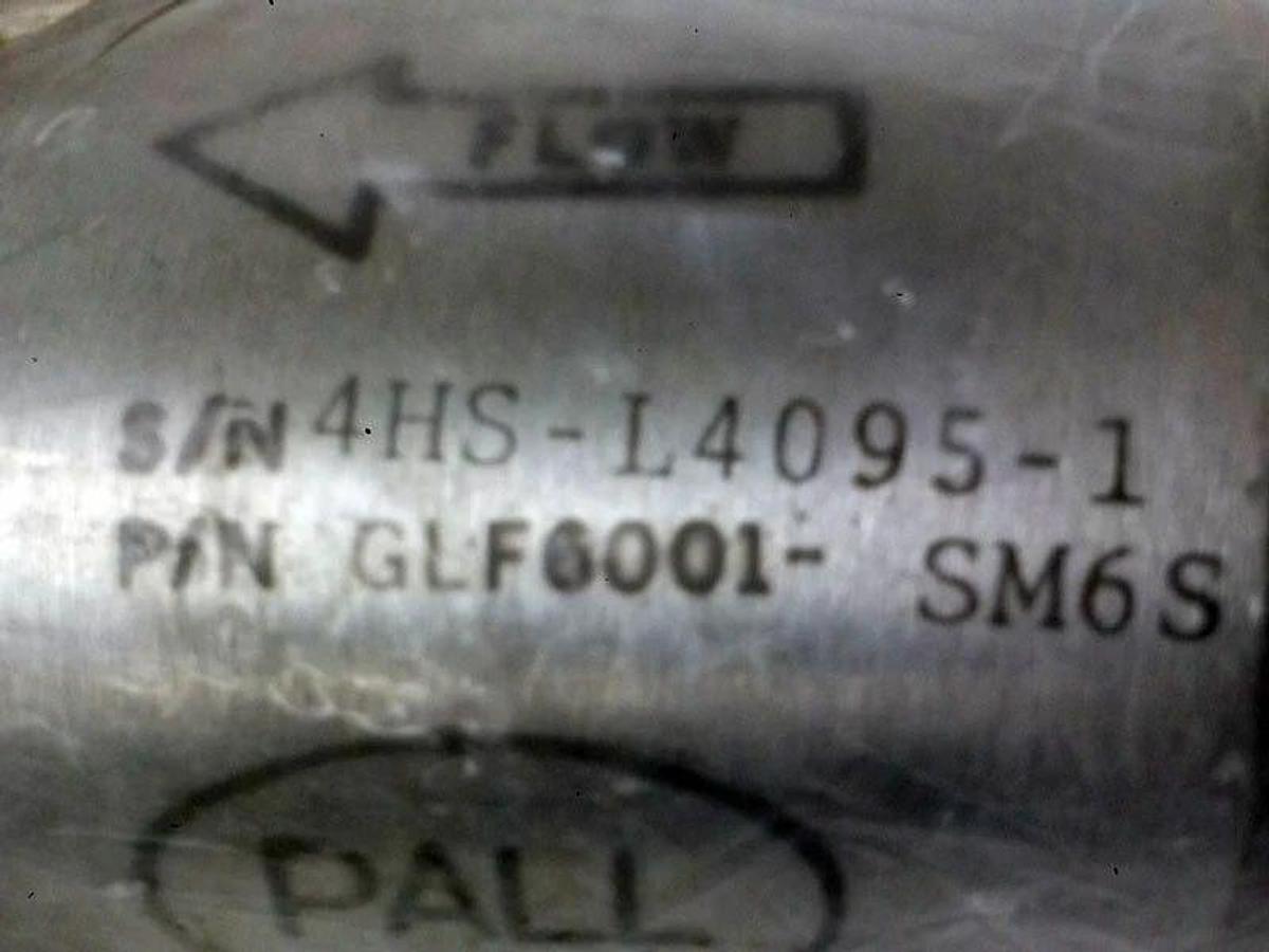 Used PALL Gaskleen GLF6001-SM6S Inline Gas Filter .02 Micron 250psi, 3/8" Comp. Seal