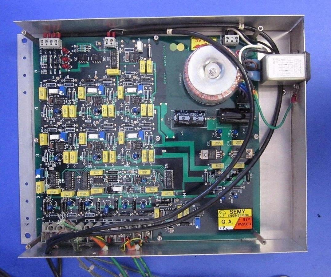 Used Semy Engineering MYP821000A 6 Input T/C Amplifier Assy w/ Box/Wires/Cabels