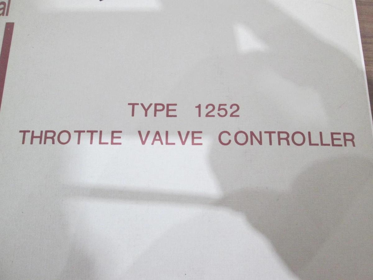 Used MKS, Type 1252, Throttle Valve Controller, Instruction Manual, Used