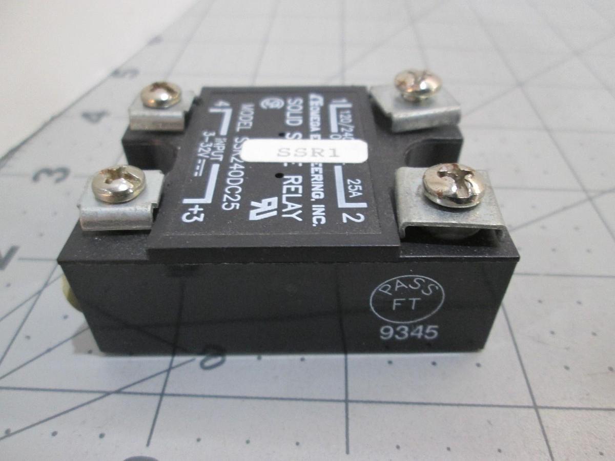 Used Omega, Model SSR240DC25, Solid State Relay, Used