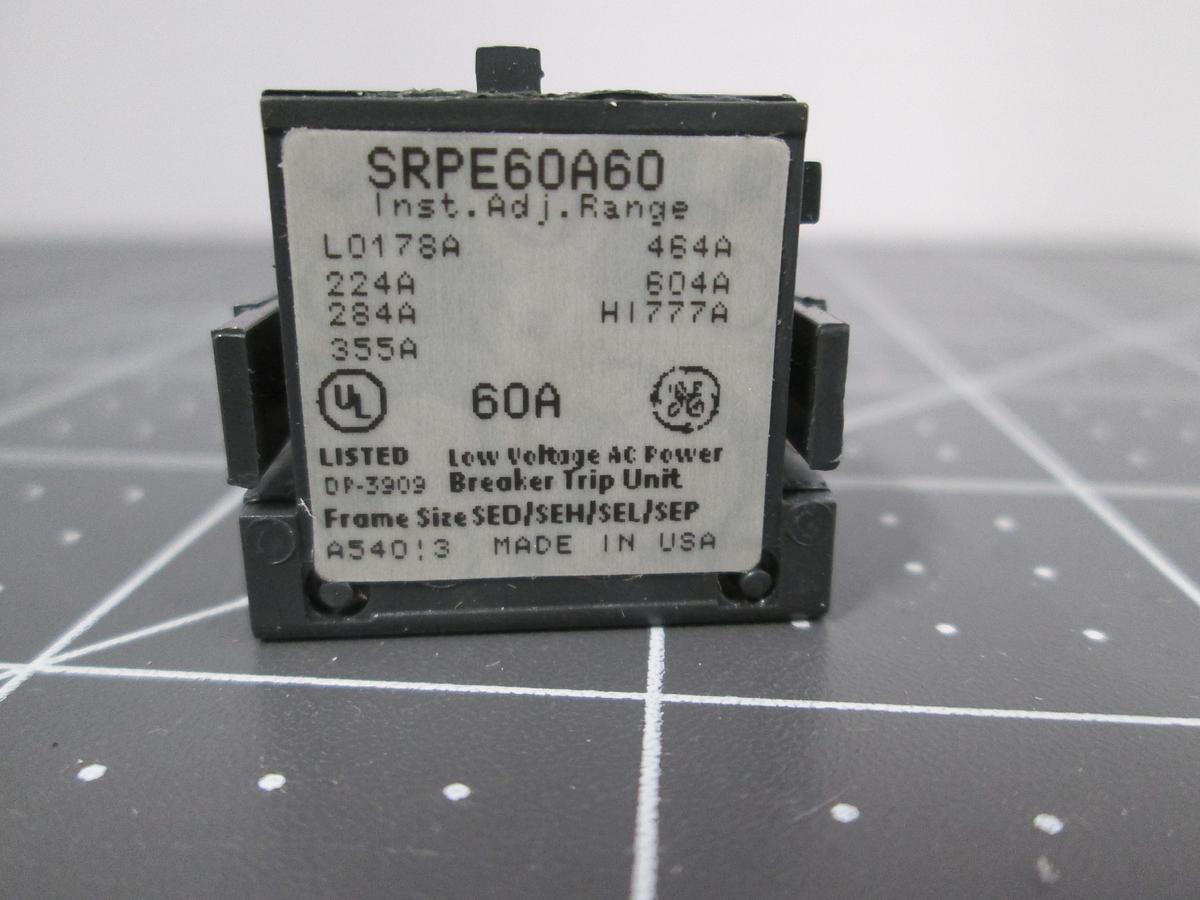 GE, SRPE60A60, Spectra RMS, 60A 480V Rating Plug SE150 MicroVersaTrip NEW