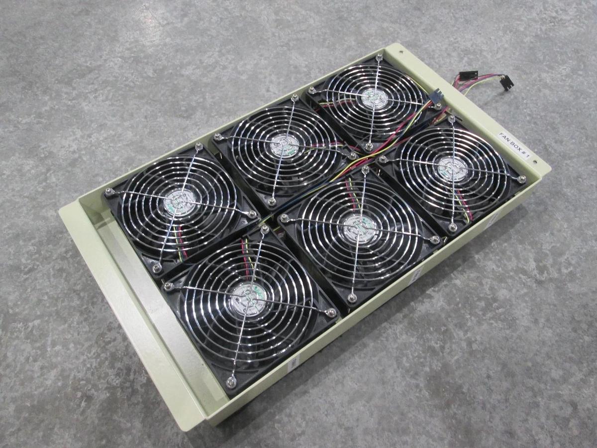 Used Nidec, Fan Case w/ 6 Fans V12E12BGB5, Used