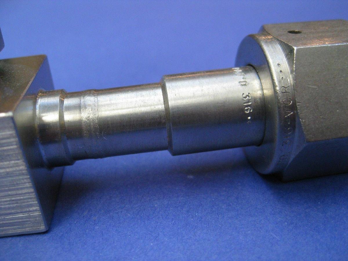 Used Swagelok SS-6BK-V19-1O Bellows Sealed Valve w/ NO Actuator, 1/2" FVCR, Used
