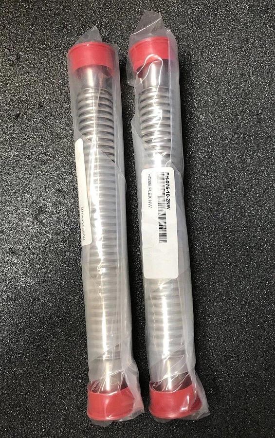 Nor-Cal FH-075-10-2NW Flexible SS Hose w/ NW16 Flanges, 10" L, Lot of 2 New