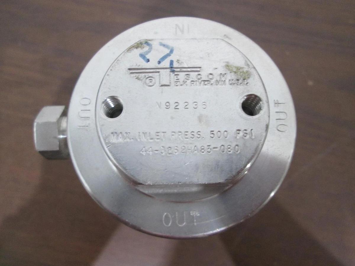 Used Tescom, 44-3252-A85-080, 4 Port Regulator, 100 PSIG Max Outlet, Used